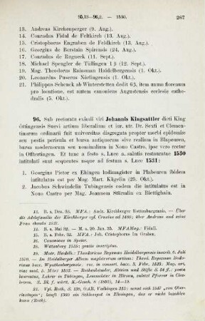 267-270, Matrikel 96, 1-28 (1530/31) und 97, 1-20 (1531/32)
