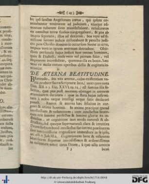 De Aeterna Beatudine.