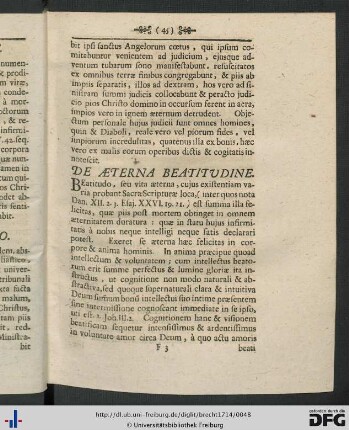 De Aeterna Beatudine.