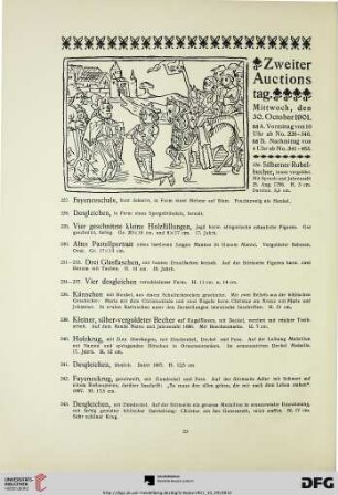 Zweiter Auctionstag. Mittwoch, den 30. October 1901 (Nr. 226-463)