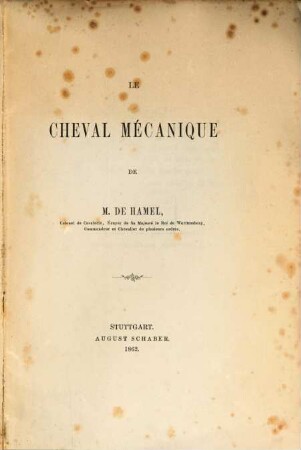 Le cheval mécanique