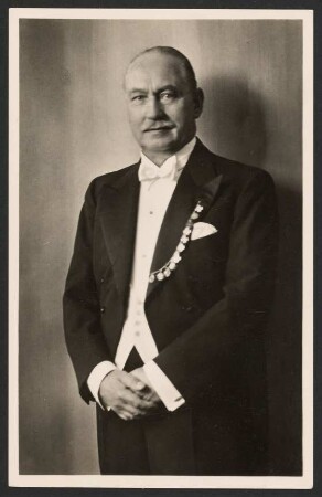 Porträtfoto von Paul Lincke mit Widmung für Edith Stolzenberg