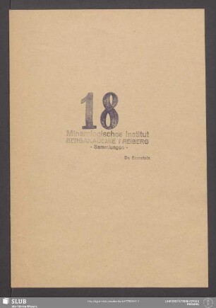 18: Bergwerksgeschichte, Berwerksgeographie, Bergwerksstatistik
