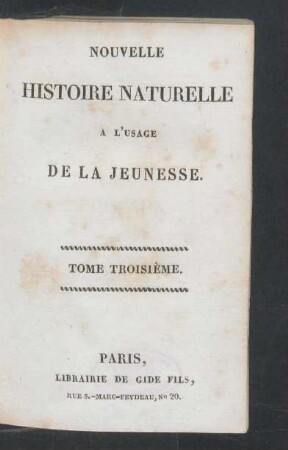 3: Nouvelle histoire naturelle