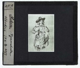 Metsu, Studie eines stehenden Mannes mit Hut (Zeichnung) (Wien Albertina 17585)