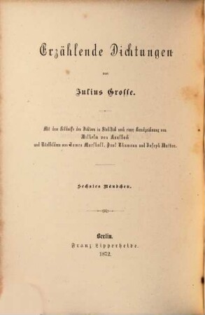 Erzählende Dichtungen, 6