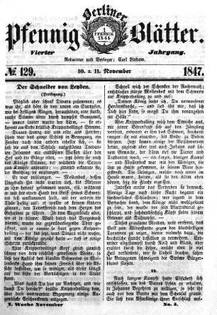 No. 129, 10. u. 11. November
