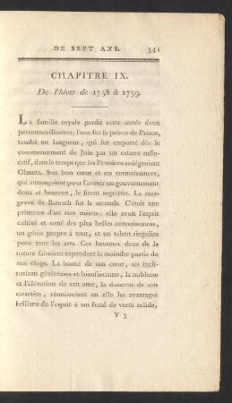 Chapitre IX. De l'hiver de 1758 à 1759