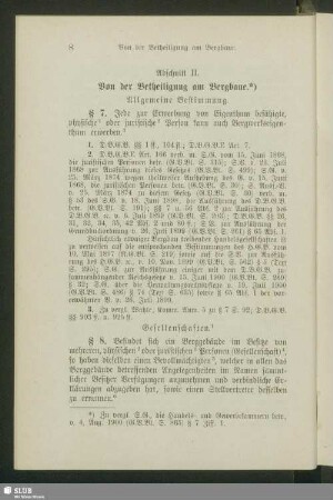 Abschnitt II. Von der Betheiligung am Bergbaue