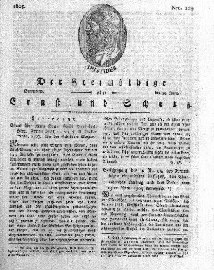 Nro. 129, Sonnabend, den 29. Juny 1805