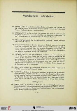 Verschiedene Lackarbeiten (349-386)
