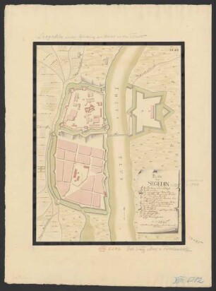 Plan von Segedin [circa 1715, gezeichnet circa 1740]