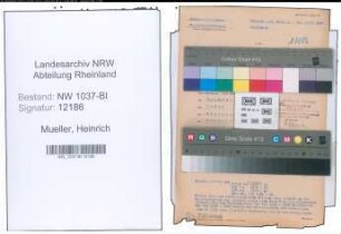 Entnazifizierung Heinrich Mueller , geb. 16.08.1894 (Buchhalter)