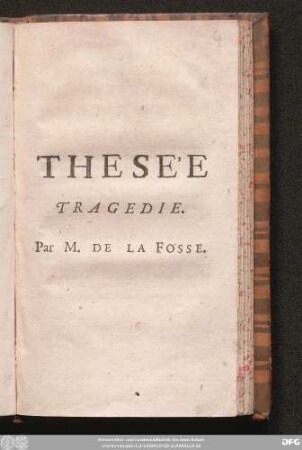 Thesée : Tragedie