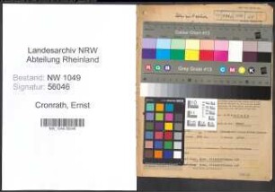 Entnazifizierung Ernst Cronrath , geb. 28.11.1882 (Vermessungsrat)