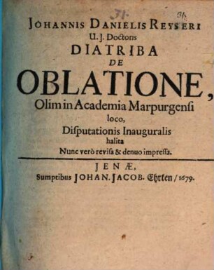 Dissertatio Inauguralis De Comparatione Literarum