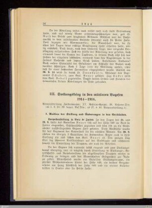III. Stellungskrieg in den mittleren Vogesen