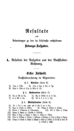 Resultate.