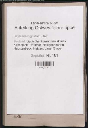 Persönliche Angelegenheiten der Pastoren