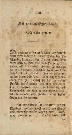 Fünf und dreißigstes Kapitel. Anch'io son pittore!