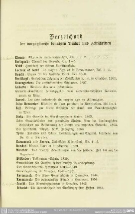 Verzeichniß der vorzugsweise benützten Bücher und Zeitschriften