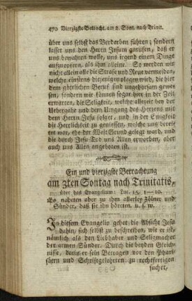 Ein und vierzigste Betrachtung am 3ten Sontag nach Trinitatis, [...]