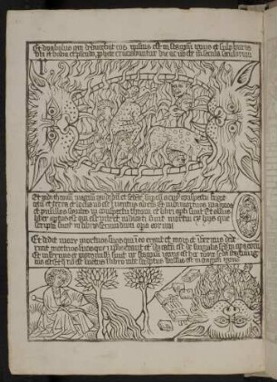 Der Höllenschlund mit den Verdammten, Teufeln und dem Tier (Apc. XX, 10); Johannes, das Weltgericht, Höllenschlund mit den Verdammten (Apc. XX, 11-15)