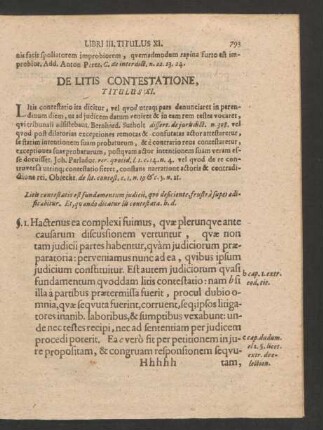 Titulus XI. - Titul. XVIII.