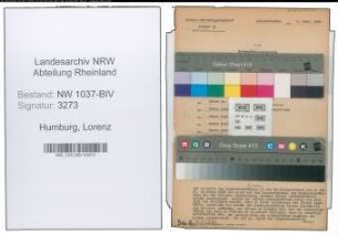 Entnazifizierung Lorenz Humburg , geb. 19.11.1906 (Studienrat)