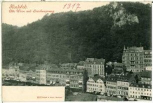 Karlsbad. Alte Wiese und Hirschensprung über Hotel Metropole
