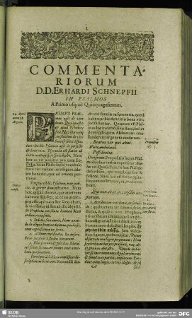 Commentariorum D. D. Erhardi Schnepfii In Psalmos A Primo usq; ad Quinquagesimum