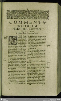Commentariorum D. D. Erhardi Schnepfii In Psalmos A Primo usq; ad Quinquagesimum