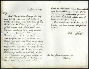 Bericht von Struck an das General-Sekretariat