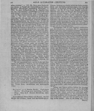 Voß, J. H.: Voß gegen Perthes. Abweisung einer mystischen Injurienklage. Abw. 2. Stuttgart: Metzler 1822