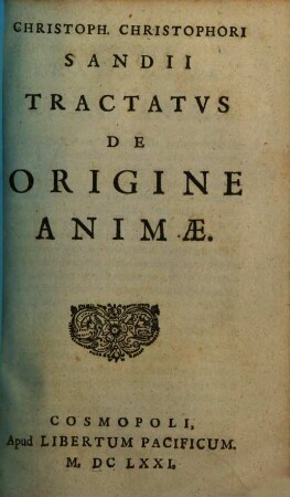 Tractatus de origine animae