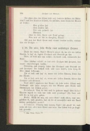 § 38. Die reine, stille Größe eines wohltätigen Herzens.