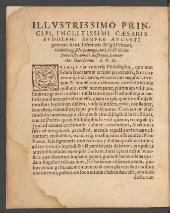 Epistola nuncupatoria.