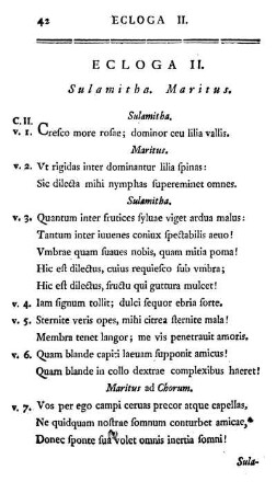 Ecloga II. Sulamitha. Maritus.