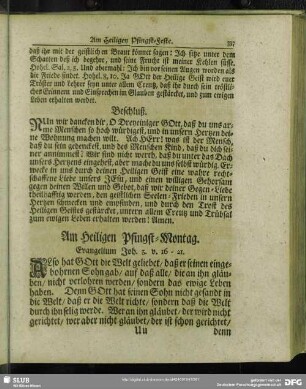 Am Heiligen Pfingst-Montag