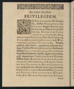 a3v-b1r, Sac. Caesar. Majestatis Privilegium