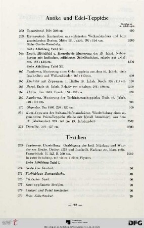 Textilien (Nr. 273-297)