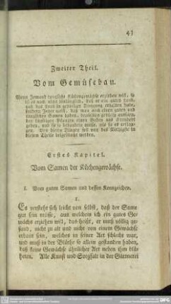 Zweiter Theil. Vom Gemüsebau