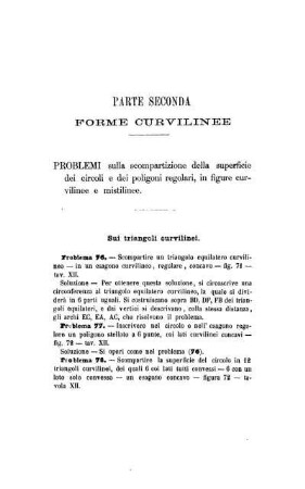 Parte Seconda. Forme Curvilinee.