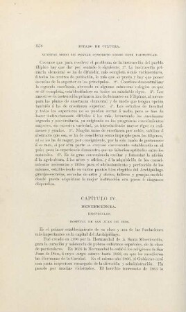 Capítulo IV. Beneficencia