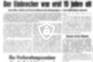 Der Einbrecher war erst 15 Jahre alt