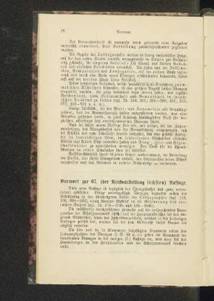 Vorwort zur 67. (der Neubearbeitung sechsten) Auflage.