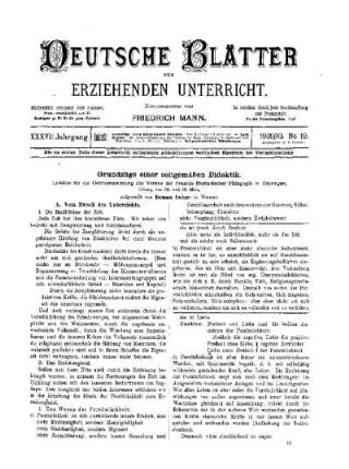 Grundzüge der zeitgemäßen Didaktik
