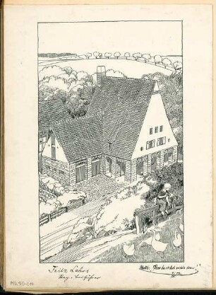 Dorfschmiede mit Spritzenhaus Monatskonkurrenz November 1903: Perspektivische Ansicht