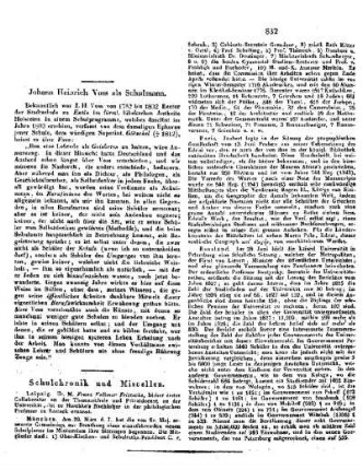 Johann Heinrich Voss als Schulmann