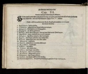 Cap. III. Von der richtigen abtheilung der Klingen